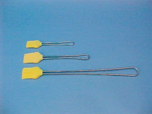 Pinceau de cuisine en silicone avec manche en acier inoxydable, 22 cm. - view 1