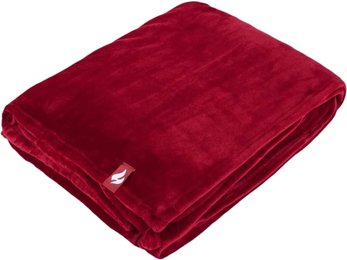 Heat Holders Couverture polaire de luxe 180x200 cm - Canneberge - view 3