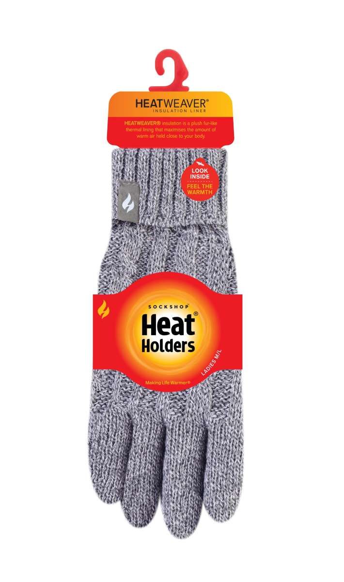 HeatHolders Gants Femmes S/M gris